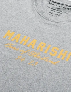 Short Sleeve T-Shirts*Maharishi 1029 Temple Naga Organic T-Shirt Grey Marl