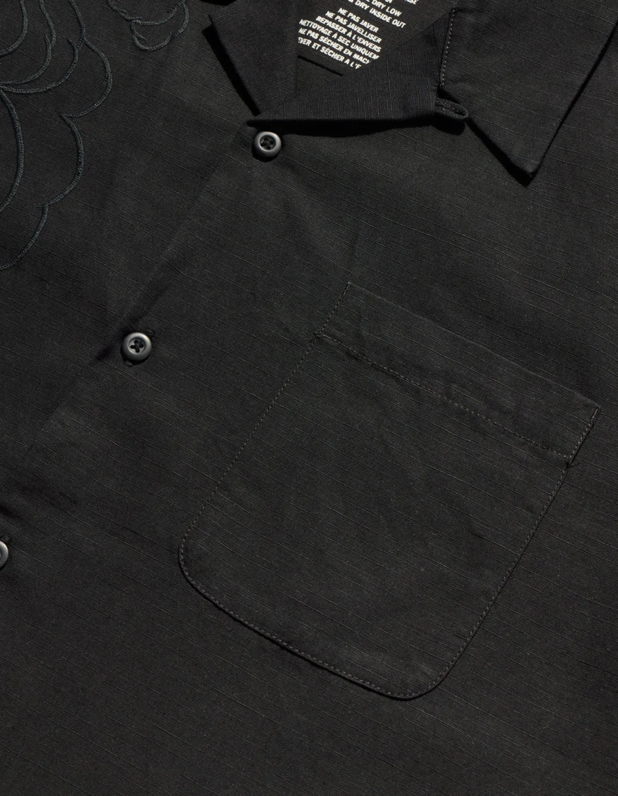 Shirts*Maharishi 4300 Thai Cloud Camp Collar Shirt Black