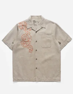 Shirts*Maharishi 4300 Thai Cloud Camp Collar Shirt Silver Sage