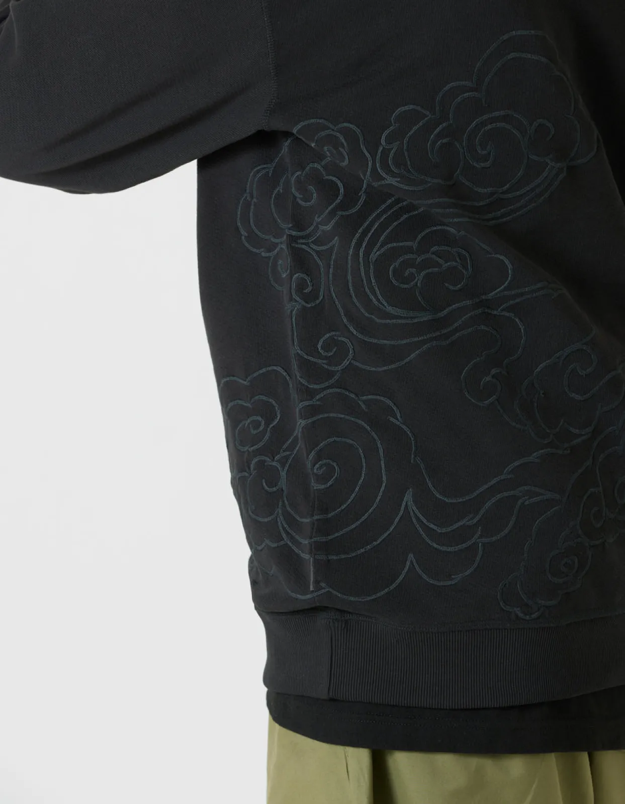 Crew Sweats*Maharishi 4217 Thai Cloud Crew Sweat Black