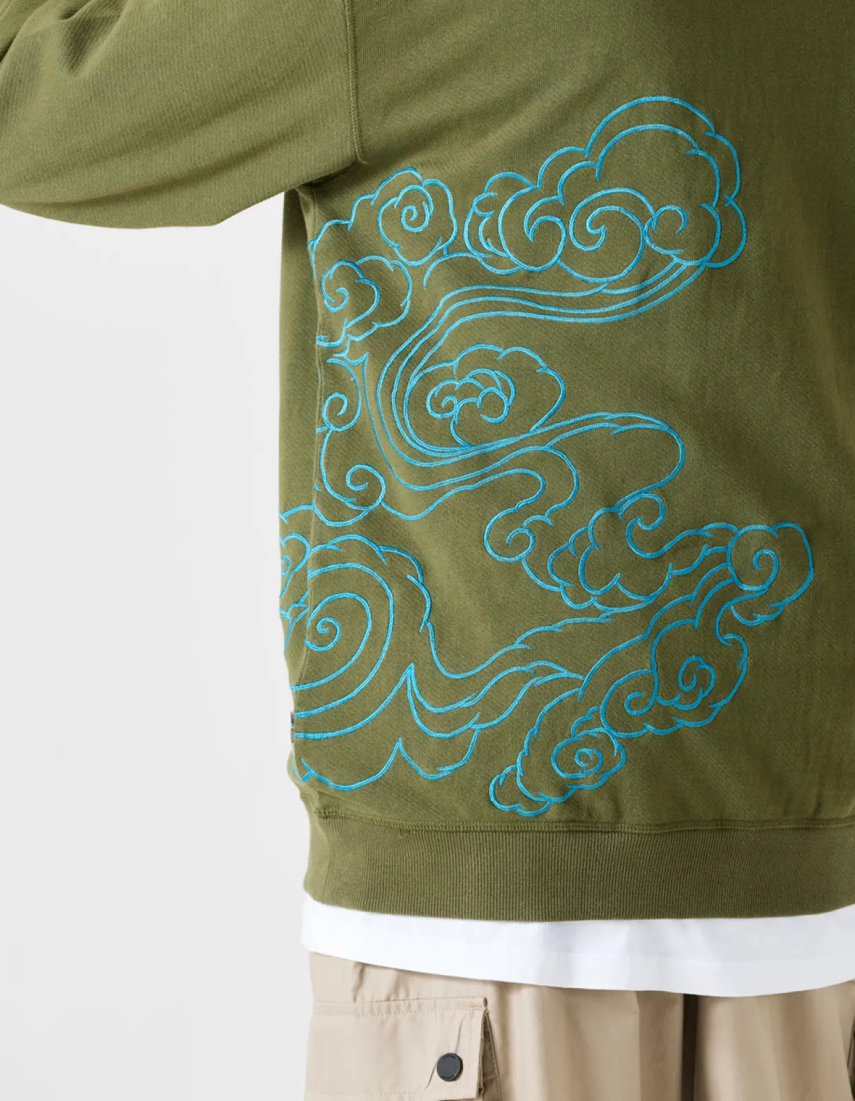 Crew Sweats*Maharishi 4217 Thai Cloud Crew Sweat Olive Og-107F