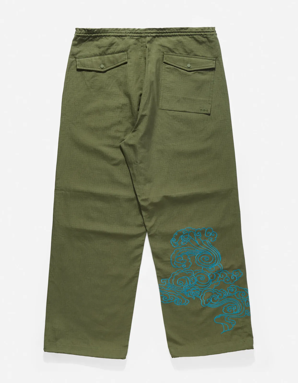Original Snopants*Maharishi 4219 Thai Cloud Embroidered Loose Snopants® Olive Og-107F