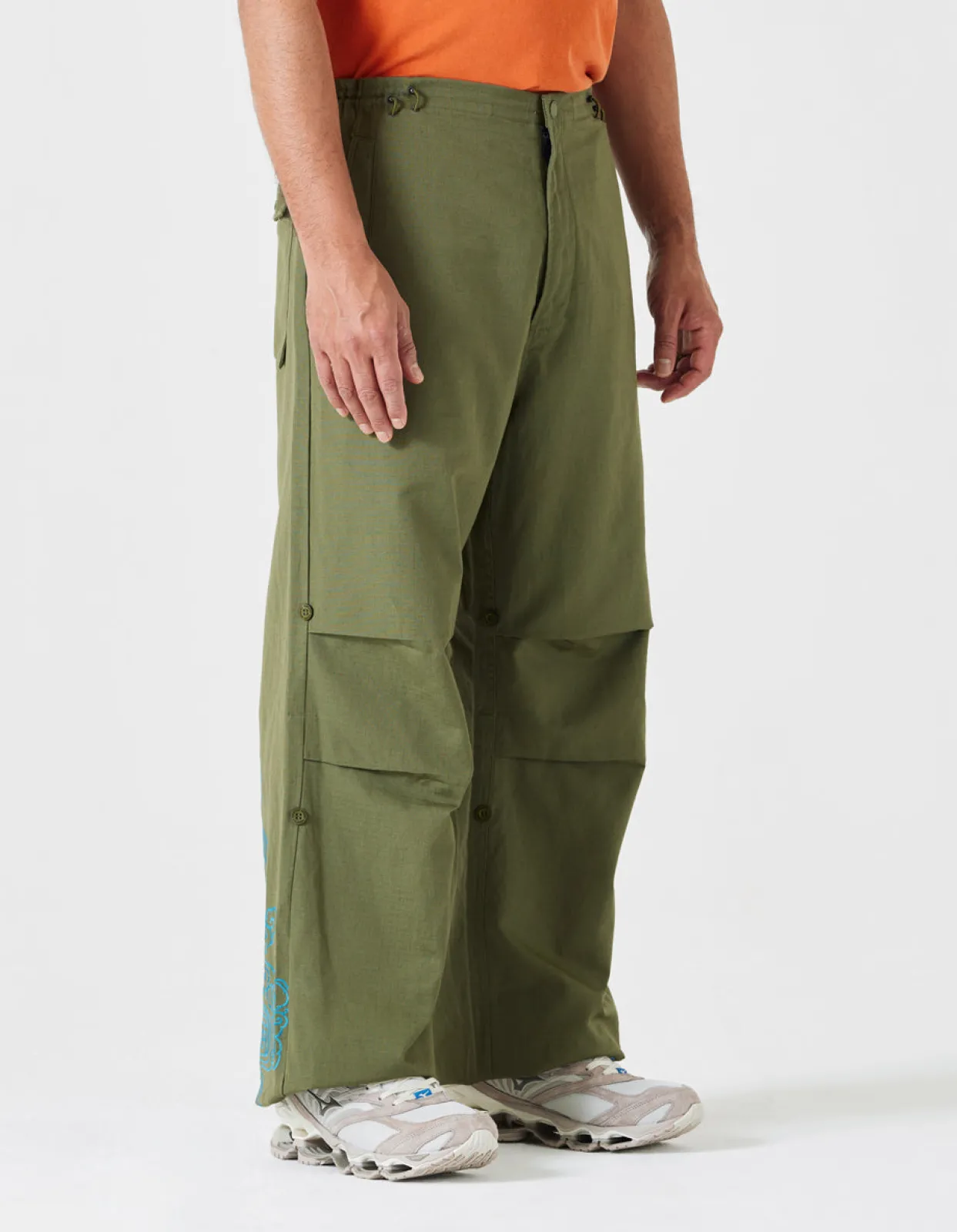 Original Snopants*Maharishi 4219 Thai Cloud Embroidered Loose Snopants® Olive Og-107F