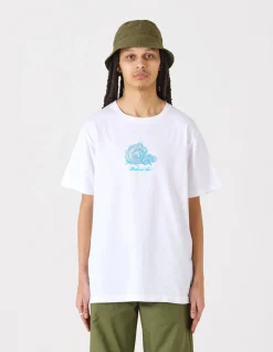 Short Sleeve T-Shirts*Maharishi 4218 Thai Cloud Embroidered T-Shirt White