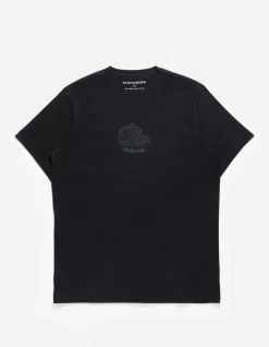 Short Sleeve T-Shirts*Maharishi 4218 Thai Cloud Embroidered T-Shirt Black/Tonal