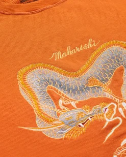 Crew Sweats*Maharishi 4216 Thai Dragon Embroidered Crew Sweat Rust