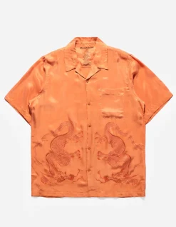 Shirts*Maharishi 4303 Thai Dragon Summer Shirt Rust