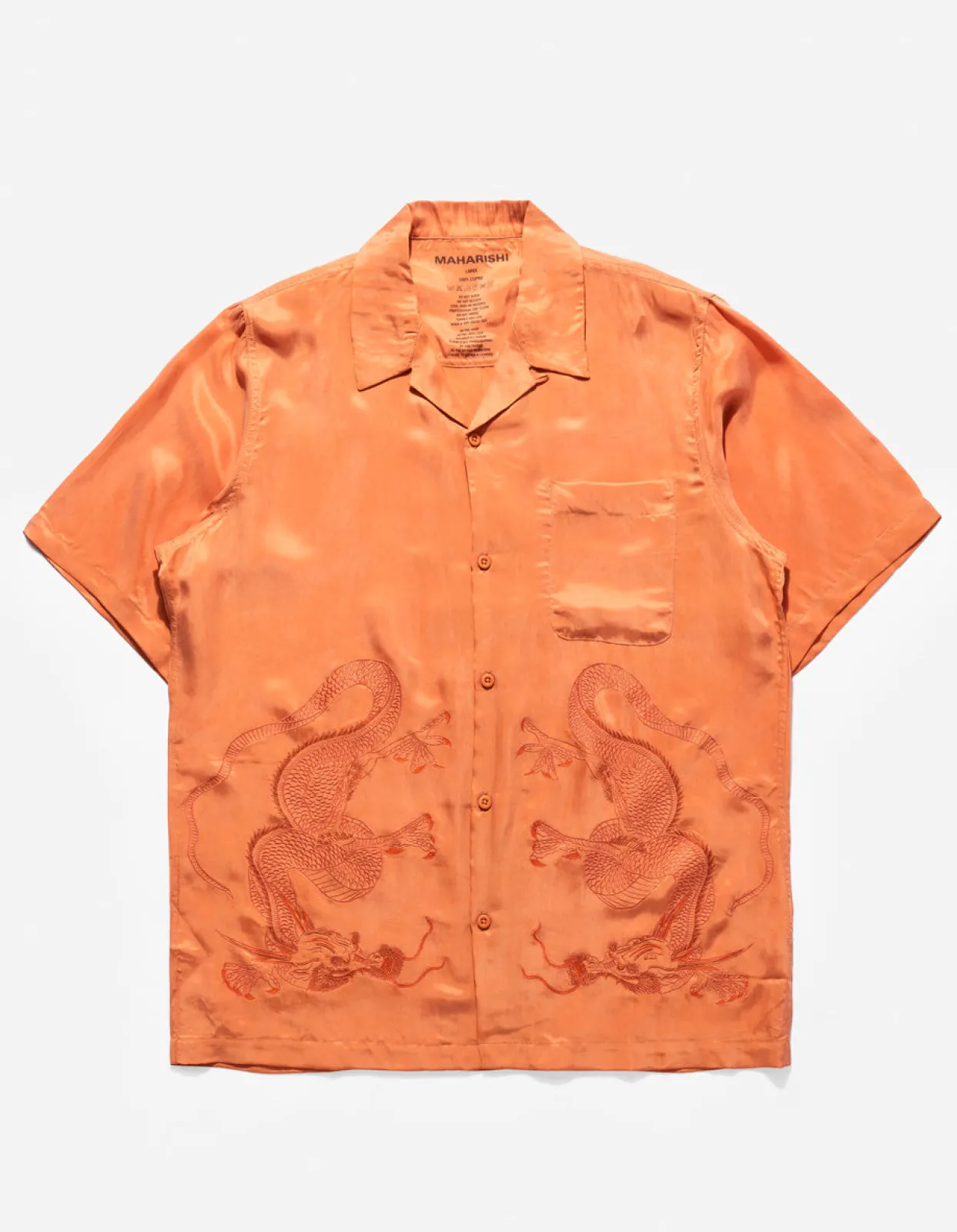 Shirts*Maharishi 4303 Thai Dragon Summer Shirt Rust