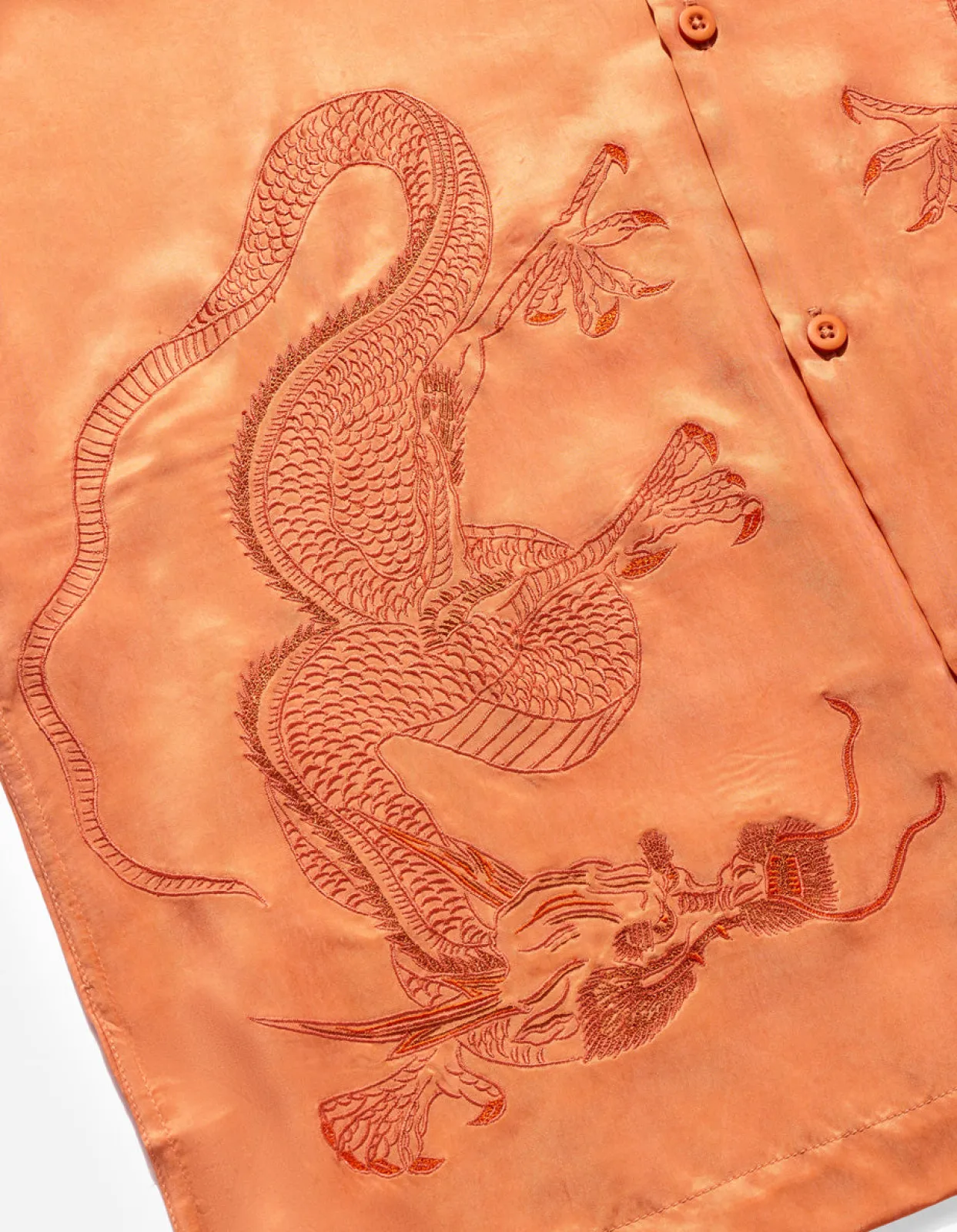 Shirts*Maharishi 4303 Thai Dragon Summer Shirt Rust