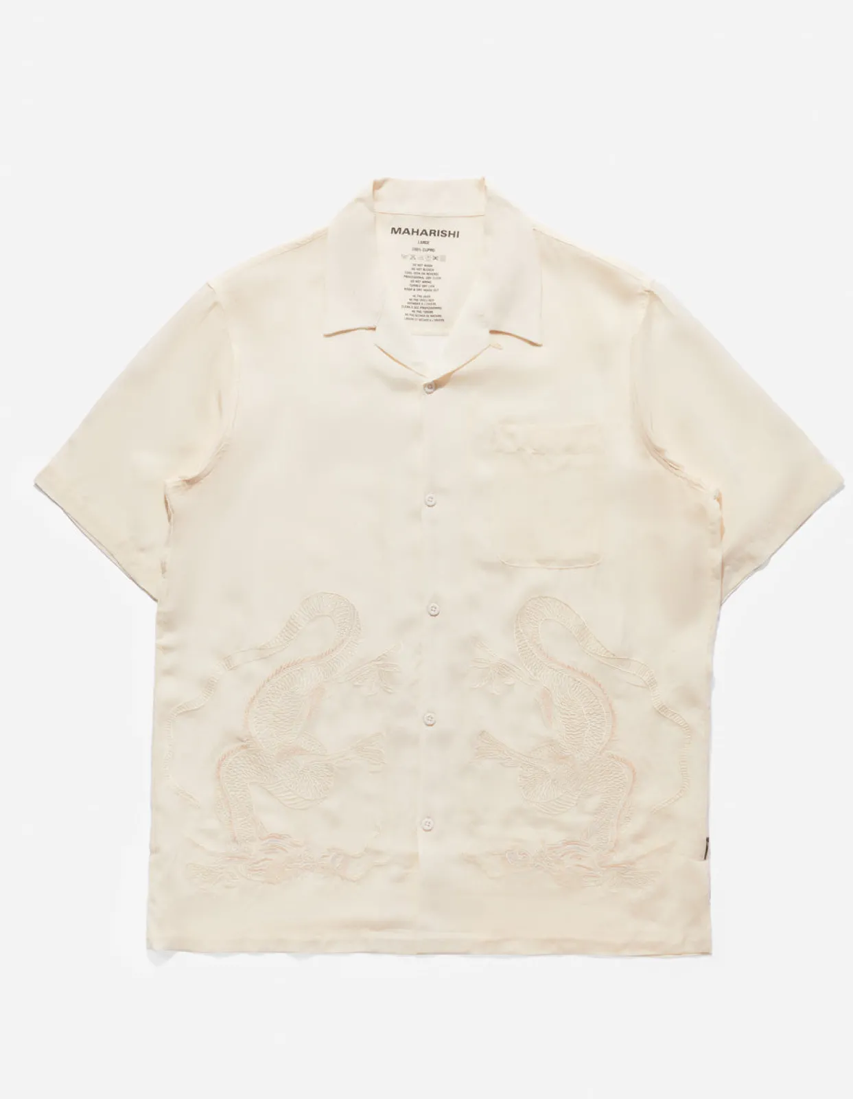 Shirts*Maharishi 4303 Thai Dragon Summer Shirt Ecru