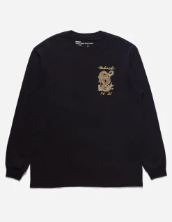 Long Sleeve T-Shirts*Maharishi 4214 Thai Dragon Tour L/S T-Shirt Golden Black