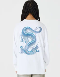 Long Sleeve T-Shirts*Maharishi 4214 Thai Dragon Tour L/S T-Shirt White