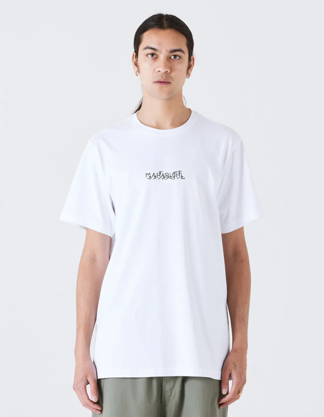 Short Sleeve T-Shirts*Maharishi 1018 Thai Script T-Shirt White