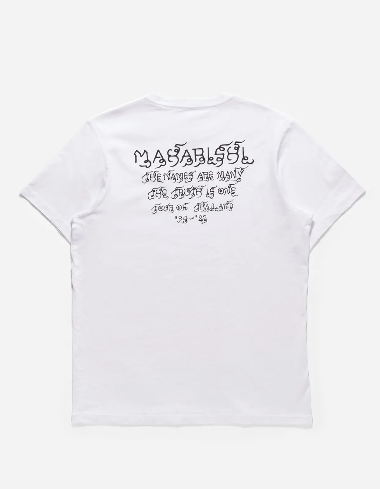 Short Sleeve T-Shirts*Maharishi 1018 Thai Script T-Shirt White