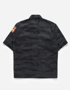 Shirts*Maharishi 4290 Tigerstripe Advisor'S Overshirt Subdued Night