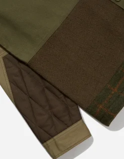 Shirts*Maharishi 4084 Upcycled Utility Overshirt Olive