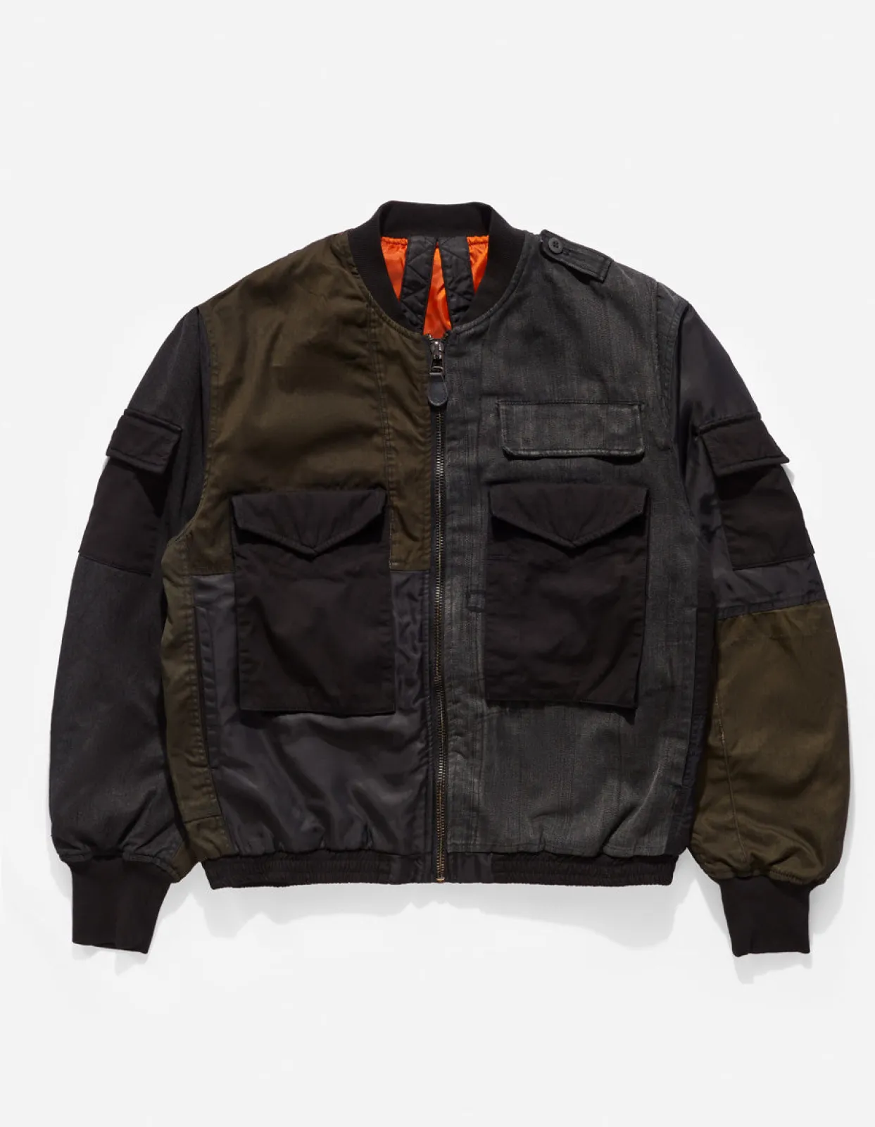 Jackets*Maharishi 4274 Upcycled Wep Ma1 Flight Jacket Black O/D