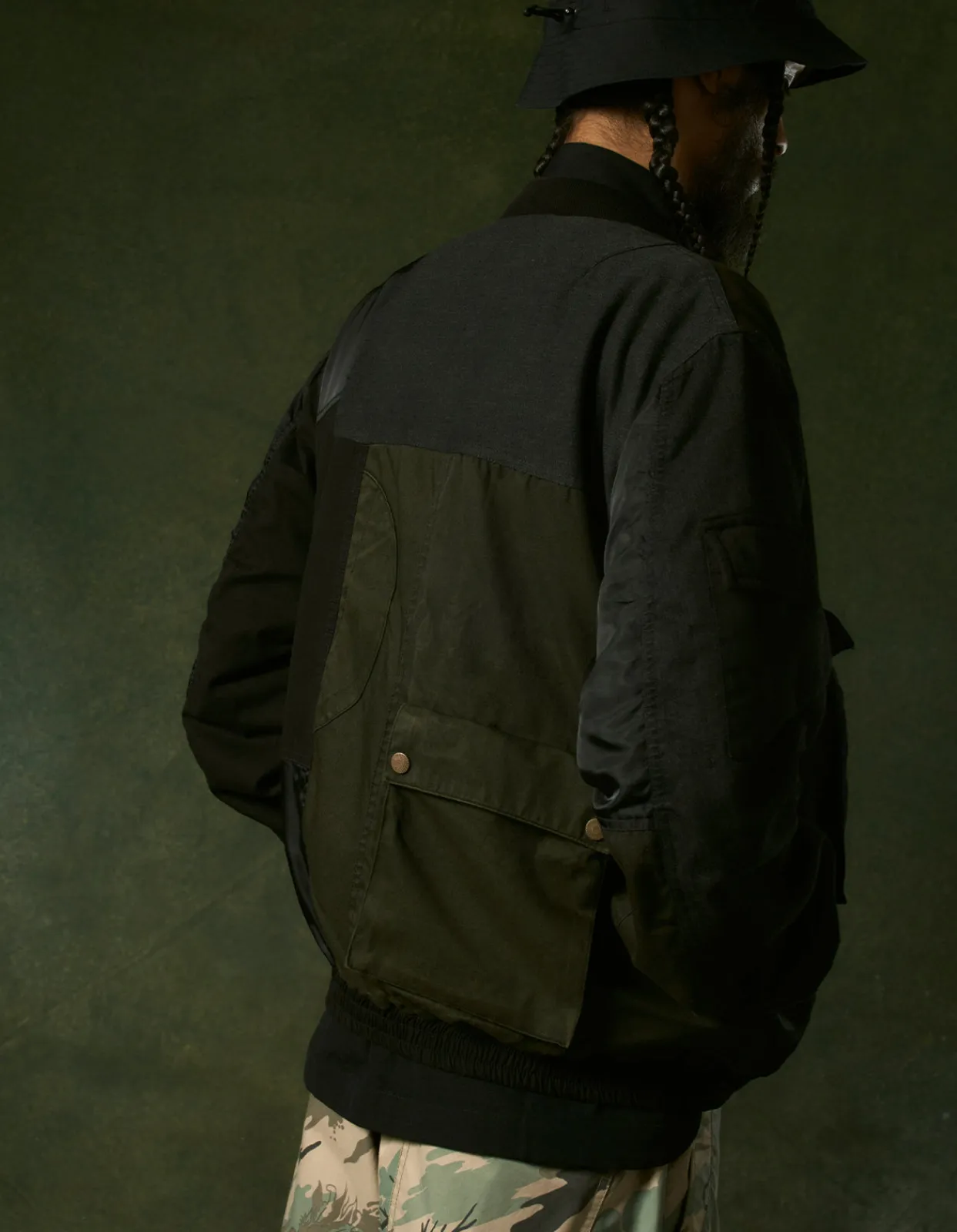 Jackets*Maharishi 4274 Upcycled Wep Ma1 Flight Jacket Black O/D