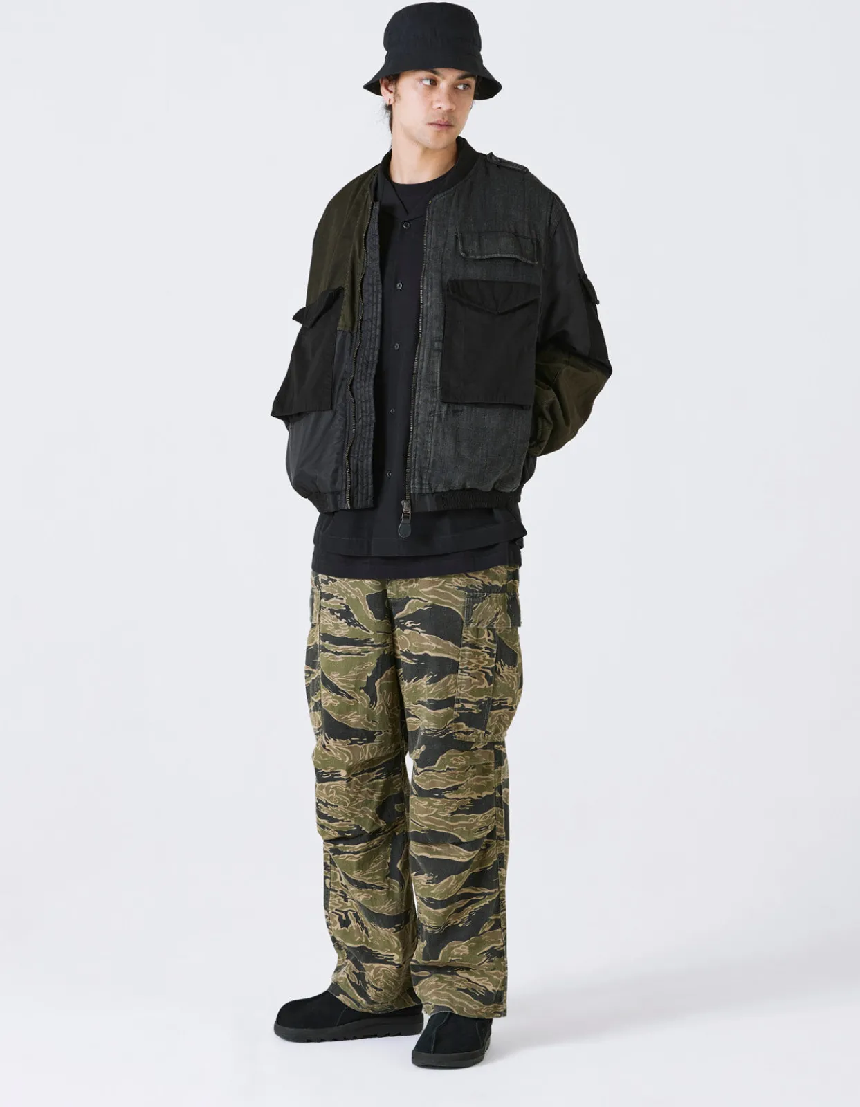 Jackets*Maharishi 4274 Upcycled Wep Ma1 Flight Jacket Black O/D