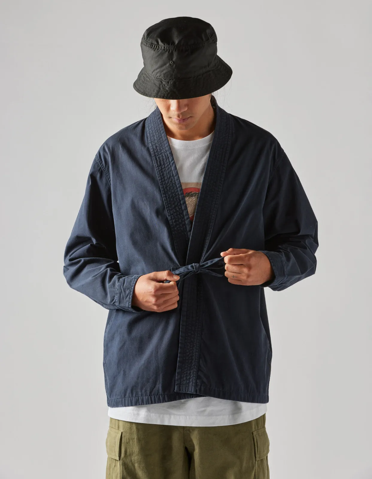 Kimonos*Maharishi 8190 U.S. Hanten Shirt Navy