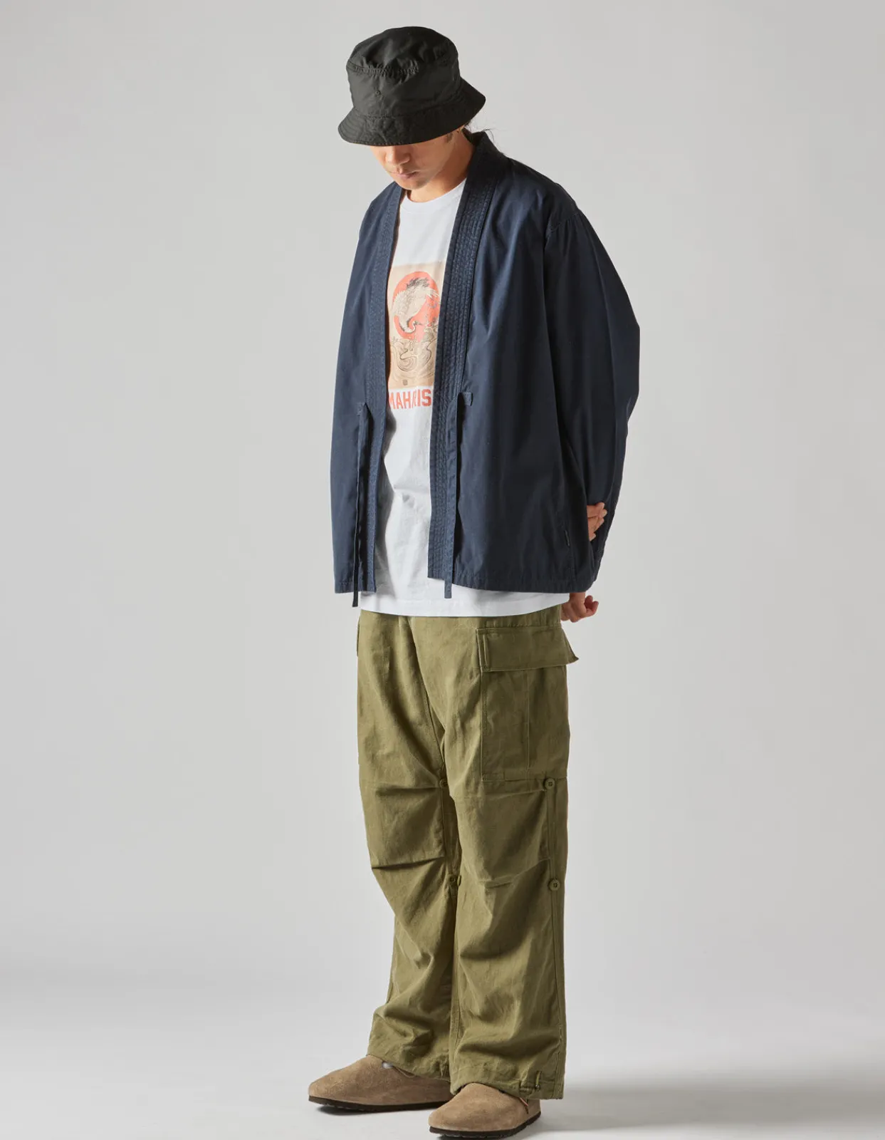 Kimonos*Maharishi 8190 U.S. Hanten Shirt Navy