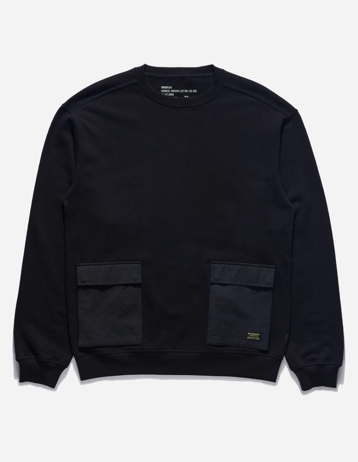 Crew Sweats*Maharishi 4225 Utility Pocket Crew Sweat Black