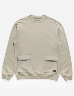 Crew Sweats*Maharishi 4225 Utility Pocket Crew Sweat Silver Sage