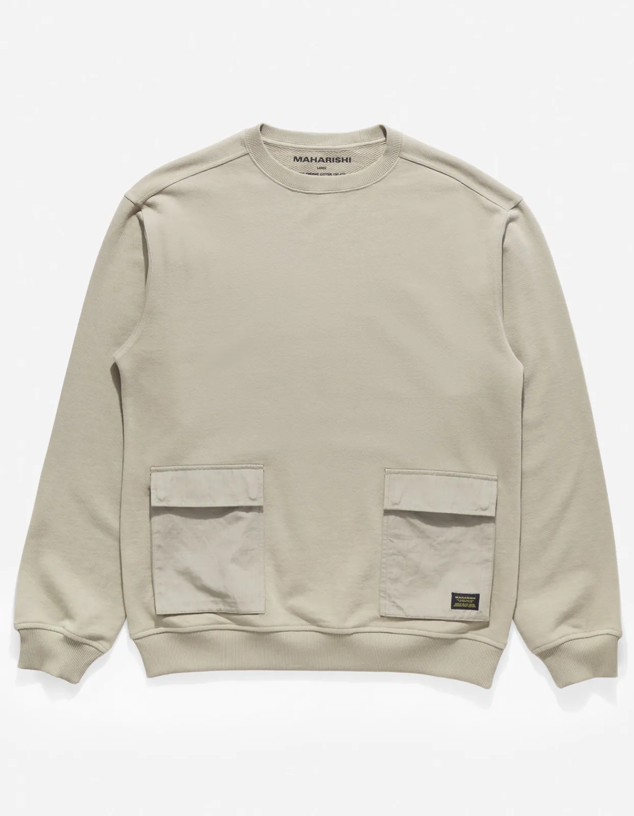 Crew Sweats*Maharishi 4225 Utility Pocket Crew Sweat Silver Sage