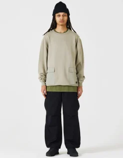 Crew Sweats*Maharishi 4225 Utility Pocket Crew Sweat Silver Sage
