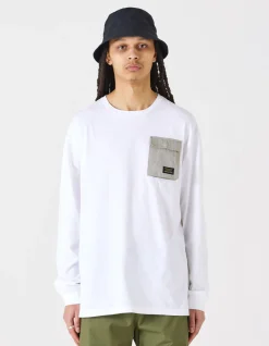 Long Sleeve T-Shirts*Maharishi 4231 Utility Pocket L/S T-Shirt White