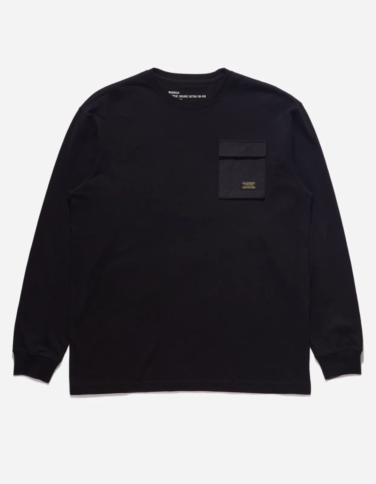 Long Sleeve T-Shirts*Maharishi 4231 Utility Pocket L/S T-Shirt Black