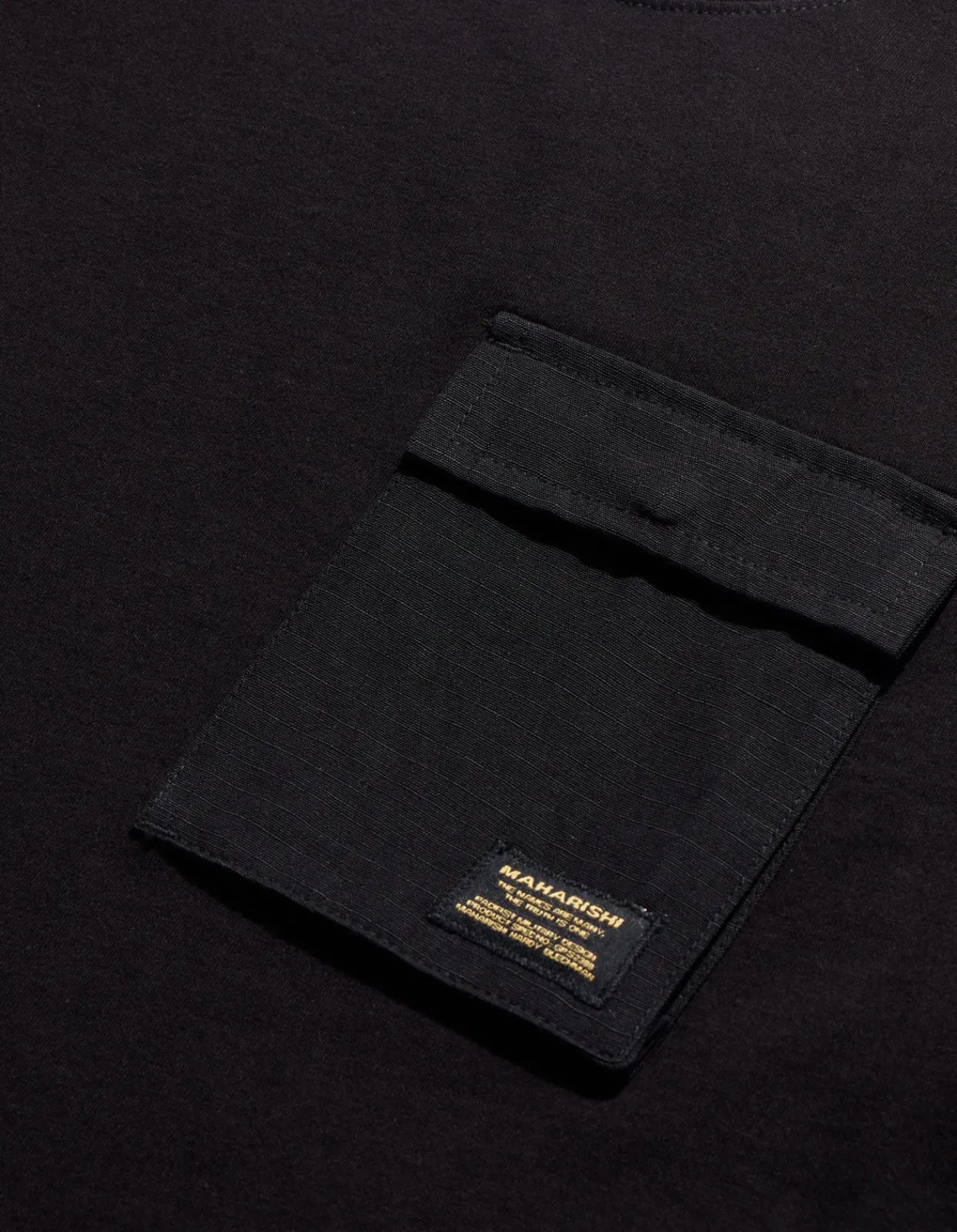 Short Sleeve T-Shirts*Maharishi 4230 Utility Pocket T-Shirt Black