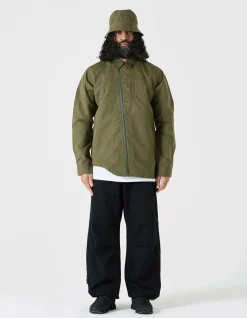 Shirts*Maharishi 4202 Ventile® Wr Asym Tech Shirt Olive Og-107F