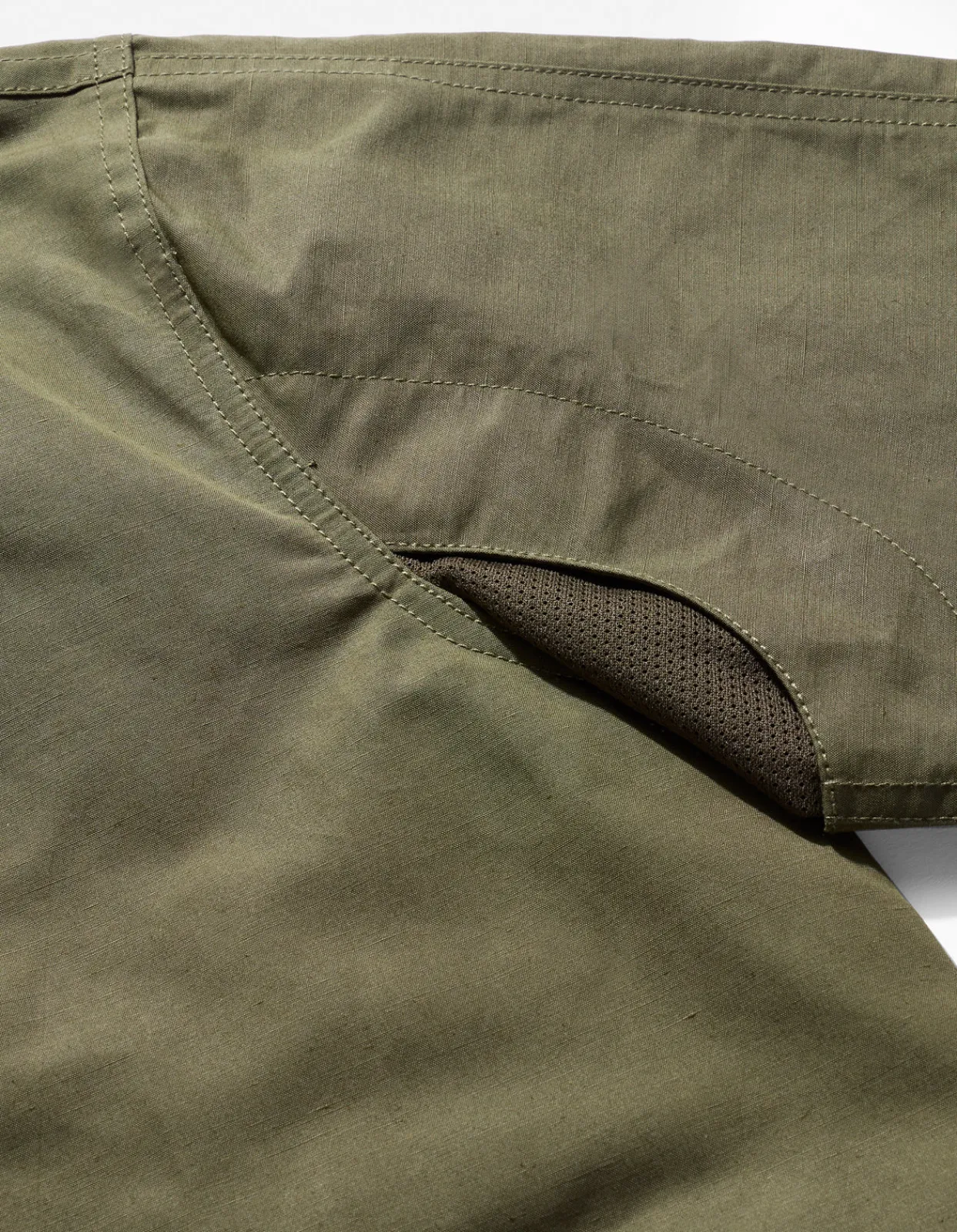 Shirts*Maharishi 4202 Ventile® Wr Asym Tech Shirt Olive Og-107F