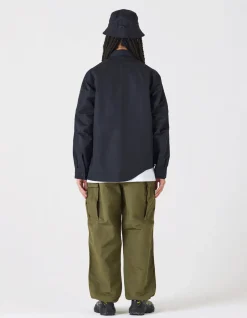 Shirts*Maharishi 4202 Ventile® Wr Asym Tech Shirt Black