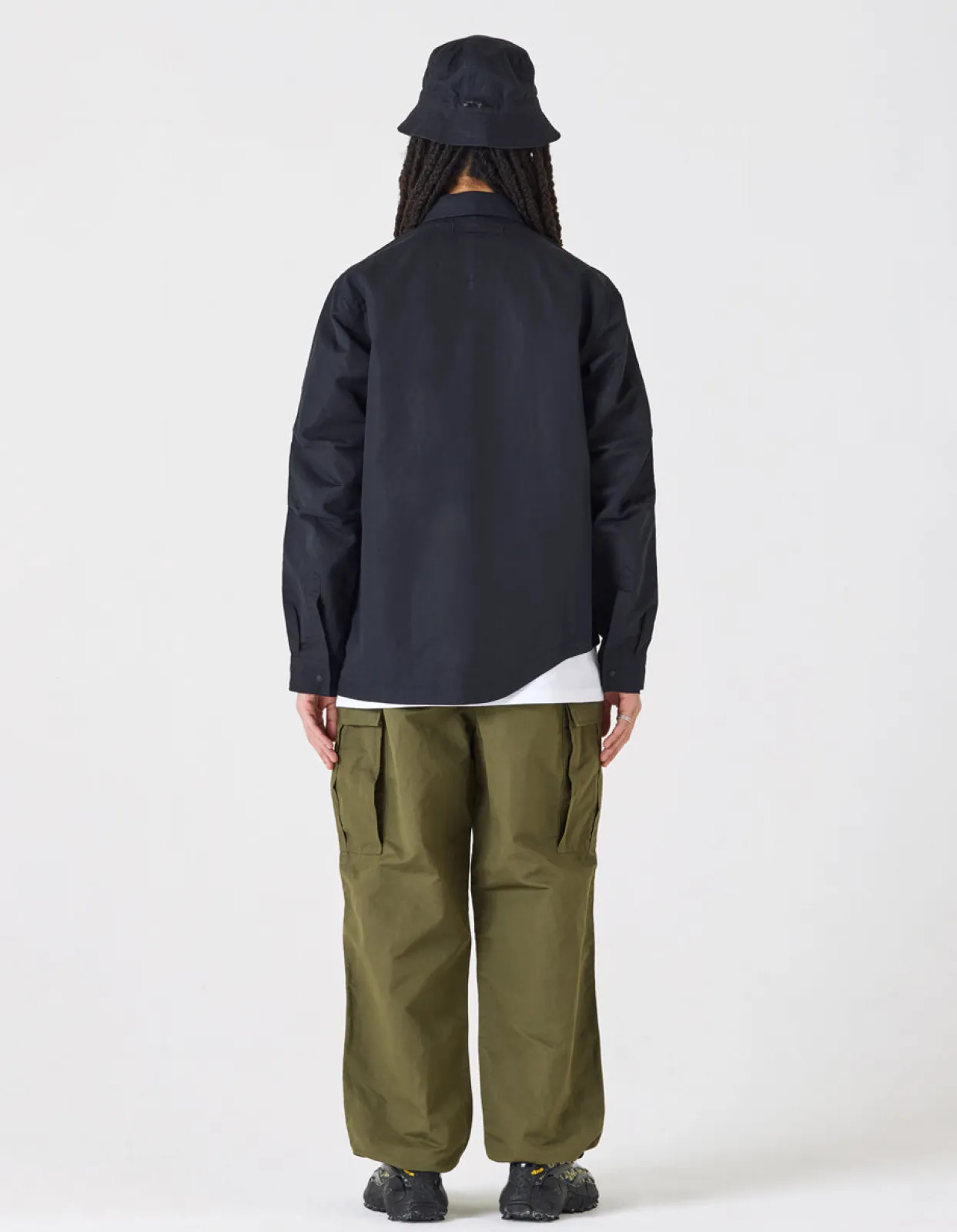 Shirts*Maharishi 4202 Ventile® Wr Asym Tech Shirt Black