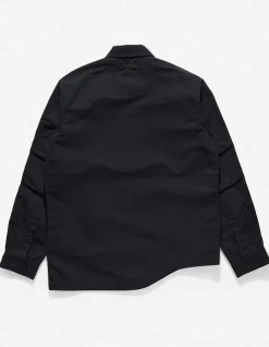 Shirts*Maharishi 4202 Ventile® Wr Asym Tech Shirt Black