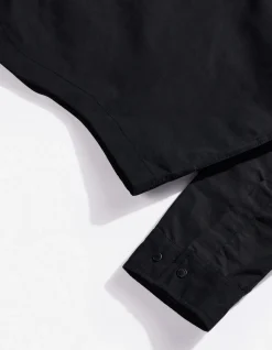Shirts*Maharishi 4202 Ventile® Wr Asym Tech Shirt Black