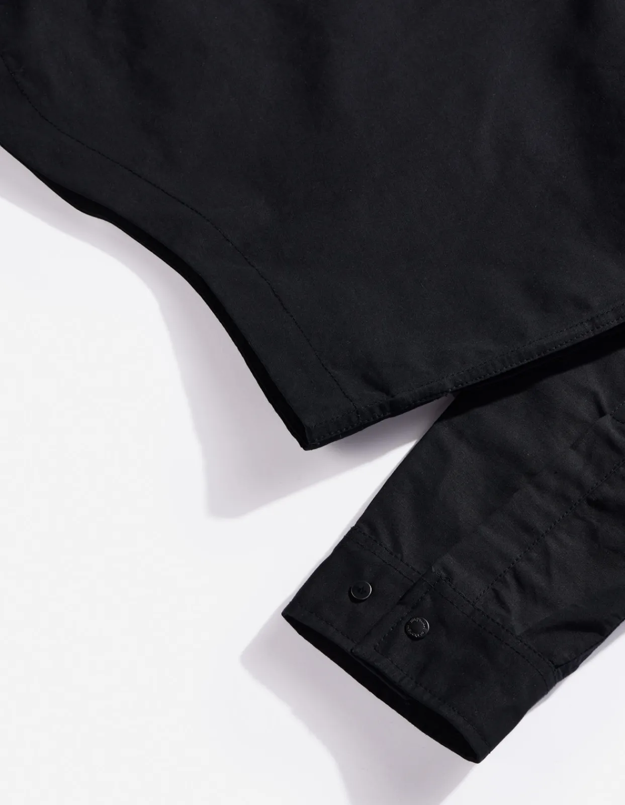 Shirts*Maharishi 4202 Ventile® Wr Asym Tech Shirt Black