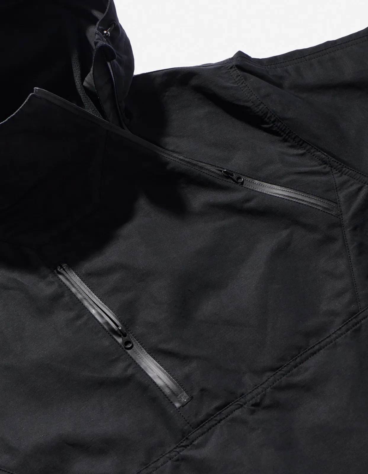 Parkas*Maharishi 4200 Ventile® Wr Half-Zip Jacket Black