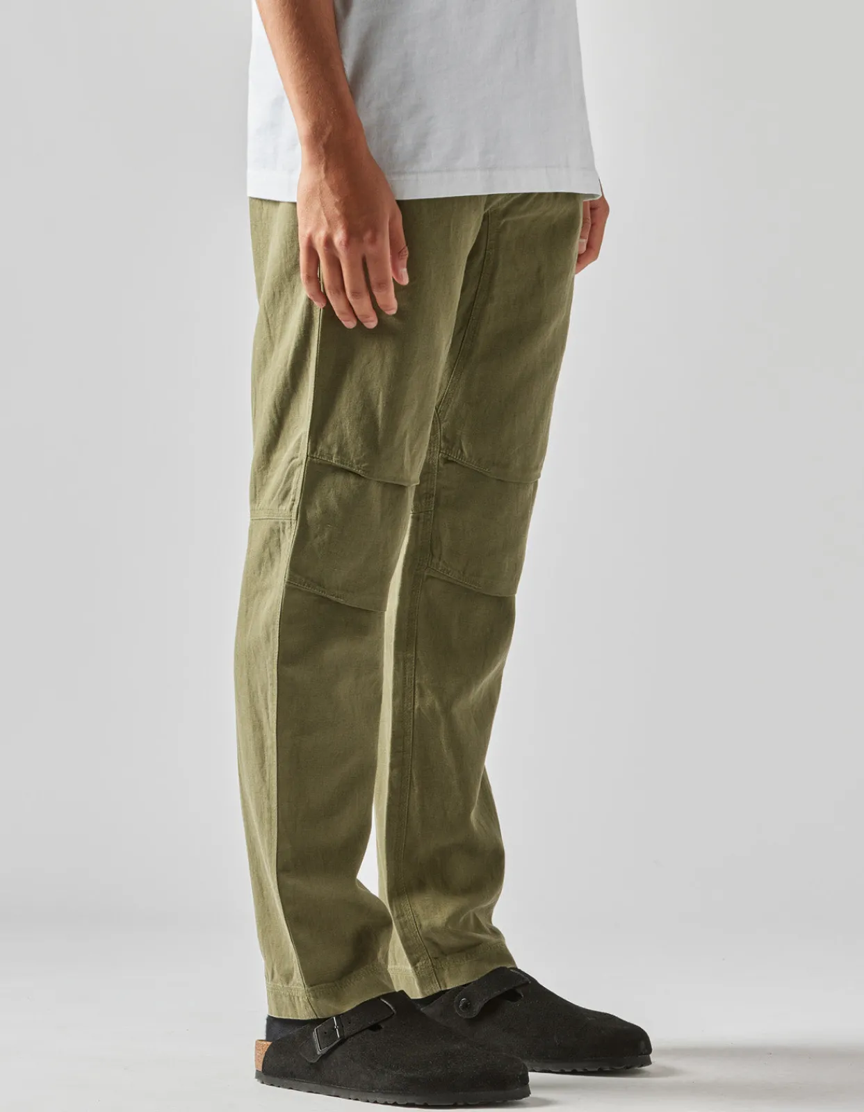 Utility Pants*Maharishi 4544 Washed Hemp Custom Pants Olive Og-107F