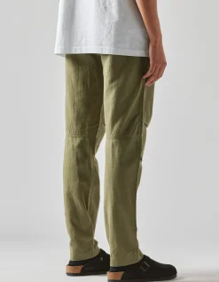 Utility Pants*Maharishi 4544 Washed Hemp Custom Pants Olive Og-107F