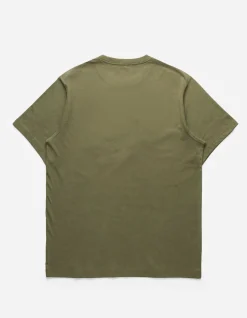 Short Sleeve T-Shirts*Maharishi 4243 Water Dragon Embroidered T-Shirt Olive/Tonal