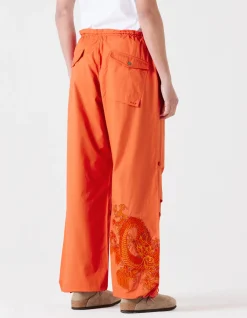 Original Snopants*Maharishi 4244 Water Dragon Embroidered Loose Snopants® Blaze Orange/Tonal