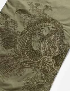 Original Snopants*Maharishi 4244 Water Dragon Embroidered Loose Snopants® Olive/Tonal