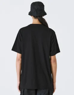 Short Sleeve T-Shirts*Maharishi 4243 Water Dragon Embroidered T-Shirt Black/Tonal