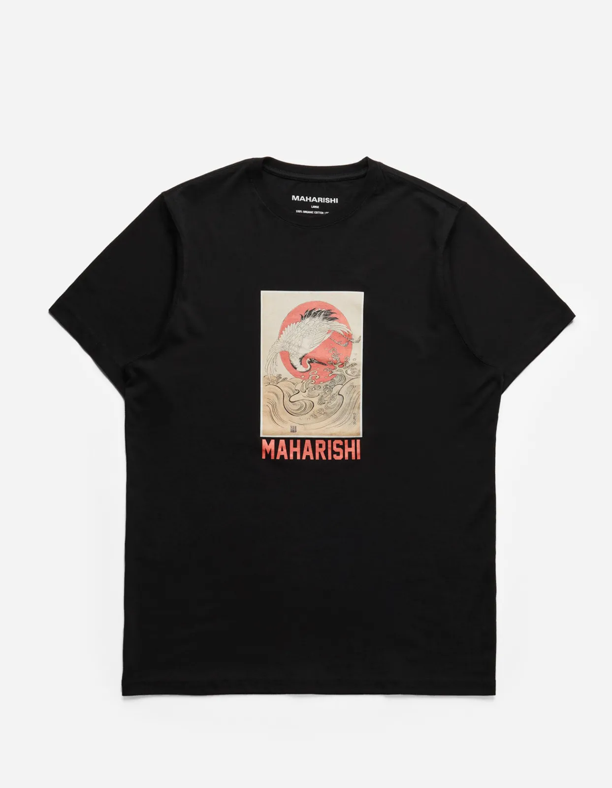 Short Sleeve T-Shirts*Maharishi 1072 Water Peace Crane T-Shirt Black
