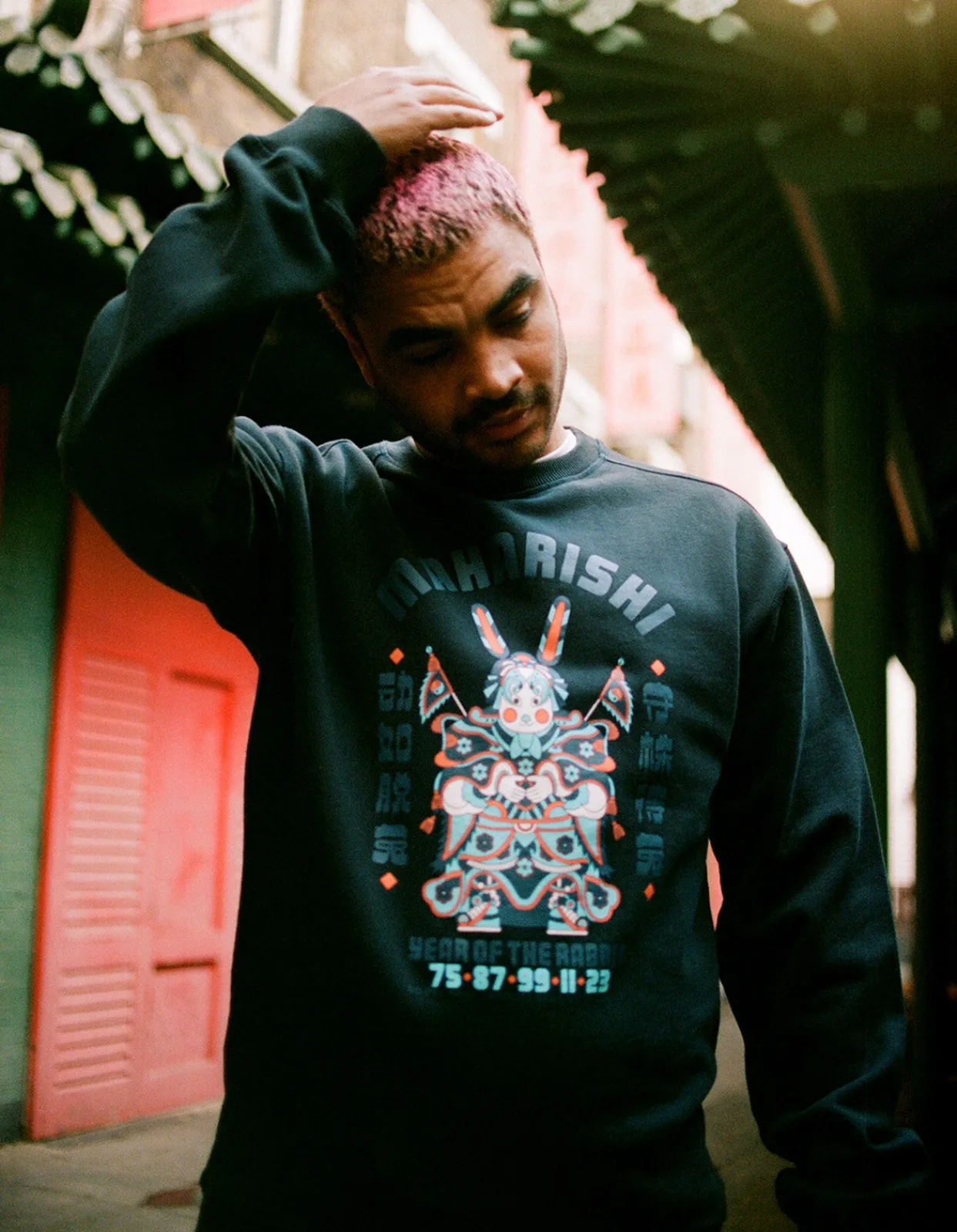 Crew Sweats*Maharishi 1001 Water Rabbit Crew Sweat Navy