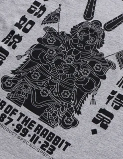 Short Sleeve T-Shirts*Maharishi 1000 Water Rabbit T-Shirt Grey Marl