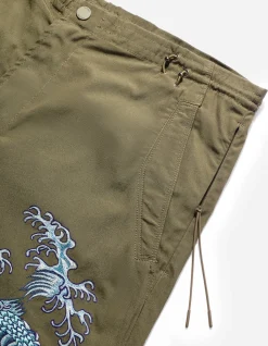 Original Snopants*Maharishi 4245 Xl Water Dragon Embroidered Loose Snopants® Olive Og-107F